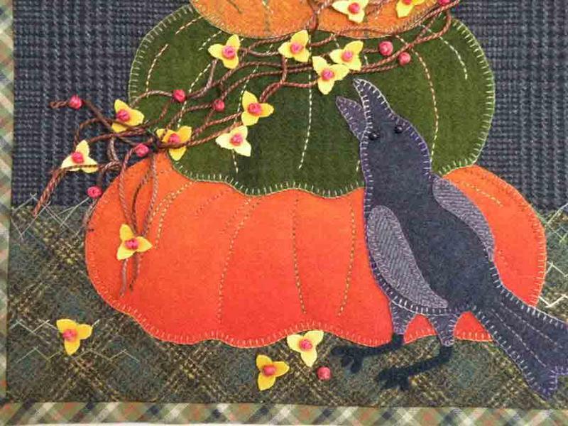 Cardinal & Dogwood 9 Hooped Wool Applique Stitch Kit - Artsi2