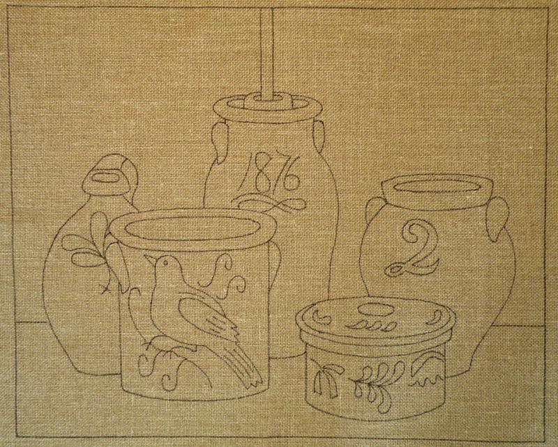 Rug Hooking Designs on Linen